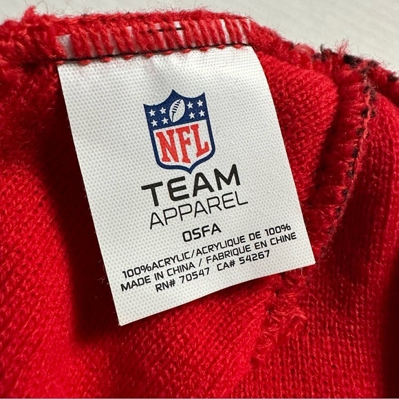 NFL New England Patriots Black Beanie Hat, Embroidered, One Size - Picture 5 of 5